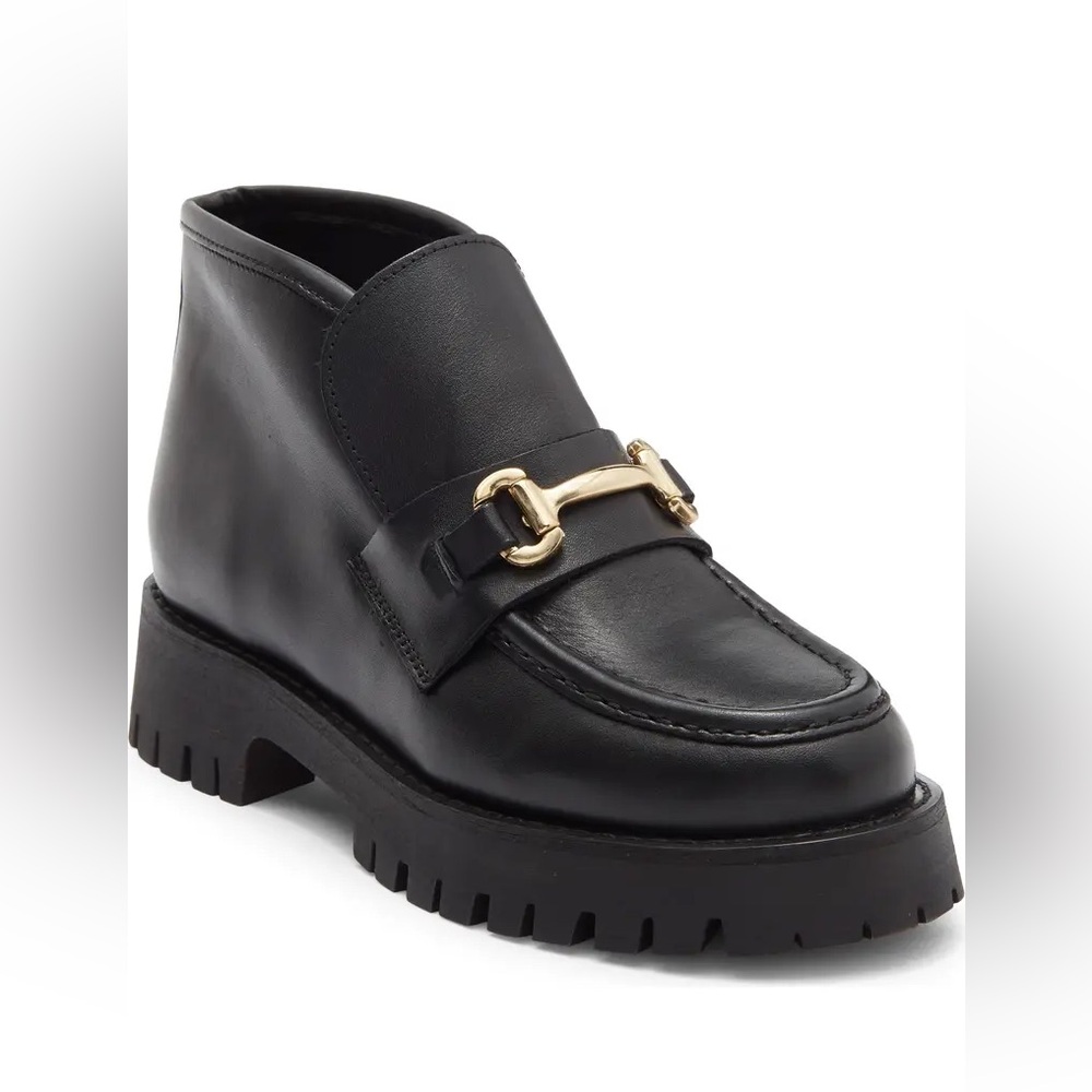 NWT Steve Madden Leon Short Boot Black Leather Sz 7 (no original box)